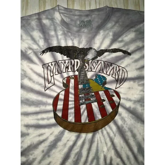 Lynyrd Skynyrd Tie-Dye Band Concert Tour T Shirt Size Large Classic Rock - Picture 2 of 5